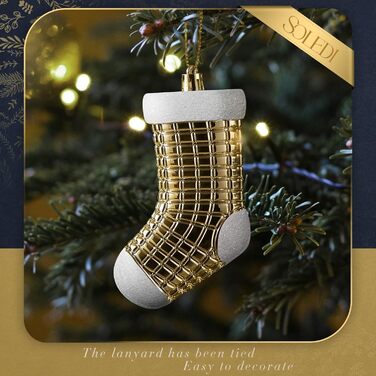 Набір із 128 різдвяних кульок золотих та білих SOLEDI