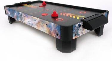 Стіл для аерохокею для дітей віком від 6 років, гра в аерохокей для столів з вентилятором/двигуном, стільниця для аерохокею для 2 гравців, включаючи 4 шт. овхачі, 4 шайби, лічильник рахунків, режим нульової гравітації 102x52x20 см