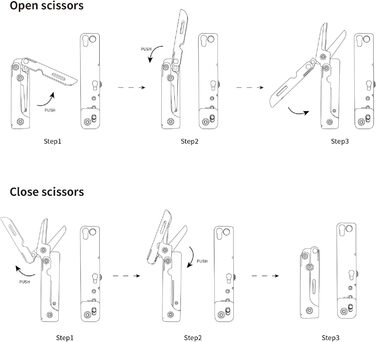 Багатофункціональний складаний ніж 13 в 1 з нержавіючої сталі з ножицями, пилкою, викруткою, консервним ножем для відпочинку на пр