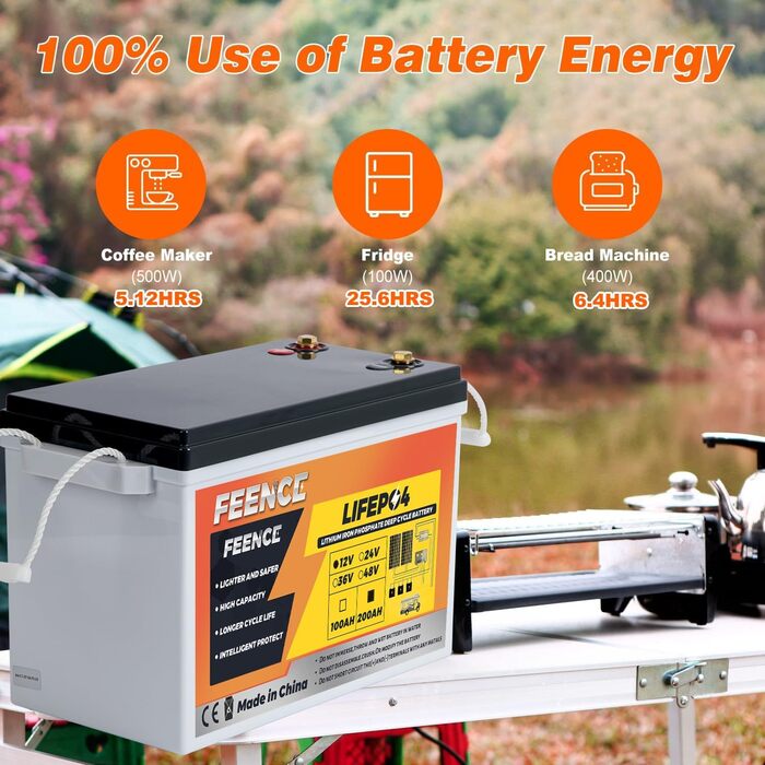 МІНІ-літієва батарея 12V 200Ah LiFePO4 з BMS Bluetooth 200A, автомобільна батарея, LiFePO4 200Ah Bluetooth, 15000 циклів 2560Wh глибокого циклу літієва батарея для автофургонів, сонячних систем, морських вантажівок, караванів