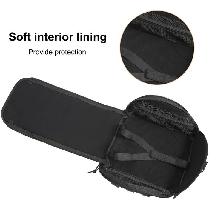 Тактична сумка для шолома, легка сумка для шолома, стійка до подряпин, сумка для шолома, м&39яка сумка для зберігання страйкбольного шолома, сумка-сумка для шолома MOLLE Clamshell для спорту, полювання, хакі
