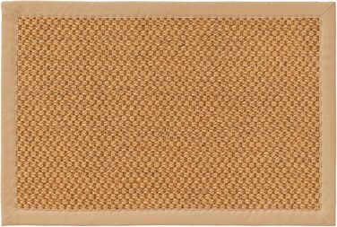 Килимок для дверей benuta Pure Greta - Бежевий 60x90 см - 100 сизаль - Прямокутний та в стилі Бордюрний, Однотонний, Натуральне життя, Скандинавське життя - Легкий догляд для вітальні, спальні, коридору, тераси, балкона 60 x 90 см (Прямокутний) Бежевий