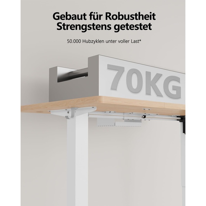 Письмовий стіл з регульованою висотою 160 x 80 см, електрично регульований стіл з функцією пам&39яті, комп&39ютерний стіл з організацією кабелів, стіл для роботи стоячи, офісний стіл, бежевий 160 x 80 см