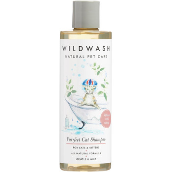 Шампунь для котів WildWash Purrfect з додаванням котячої м&39яти, 250 мл, робить купання приємним, додає блиску та яскравості тьмяному волоссю, натуральний, без сульфатів та парабенів для чутливої шкіри