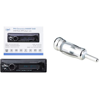 Автомагнітола DAB MP3 PNI Clementine 8480BT, 4x45w, 12/24V, 1 DIN, з SD, USB, AUX, RCA, Bluetooth і USB 1.5A для зарядки телефону (в комплекті з адаптером антени)