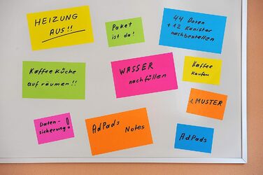 Електростатично самоклеючі картки модерації 175 x 100 мм, 500 аркушів, різні кольори Великі статичні стікери Можна переміщувати та переміщувати на будь-якій поверхні