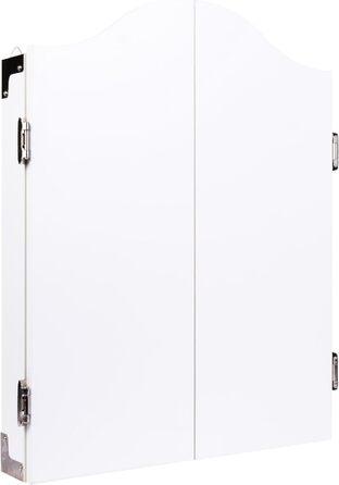 Дерев&39яна шафа для дротиків Engelhart, сизалева мішень для дротиків, включаючи 6 дротиків 18 г та аксесуари (білий колір)