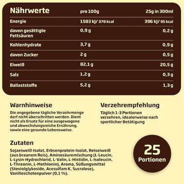 Веганський протеїновий порошок AnovonA veganeo Bourbon Vanilla 450 г