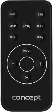 Керамічний настінний обігрівач Concept QH4001 з пультом дистанційного керування, світлодіодним дисплеєм, керамічним настінним вентилятором, таймером, функцією вентилятора, коливаннями, 2000 Вт, до 20 м, чорний (чорний)