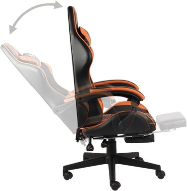 Ігрове крісло з регульованою висотою, ергономічне комп&39ютерне крісло, офісне крісло з поперековою опорою (помаранчеве 14)