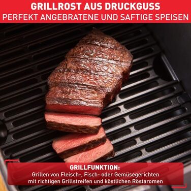 Аерофритюрниця Tefal EY5058 Easy Fry & Grill Технологія 2-в-1 (фритюрниця та гриль) Цифровий дисплей 4,2 літра на 6 порцій 8 програм приготування енергозберігаючі без масла Чорний, XL з дисплеєм без віконця Чорний