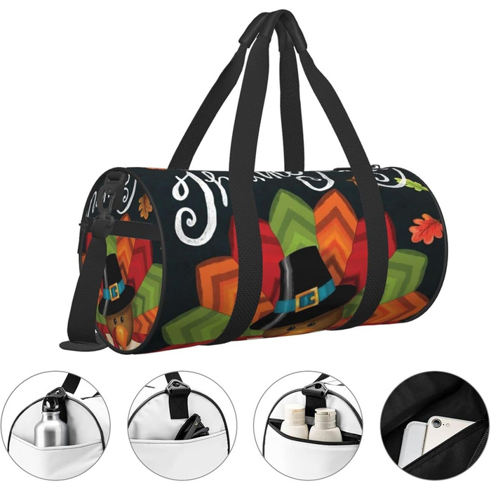 Дорожня сумка Щасливий День Подяки, спортивна сумка для чоловіків та жінок, сумка-мішок, спортивна сумка