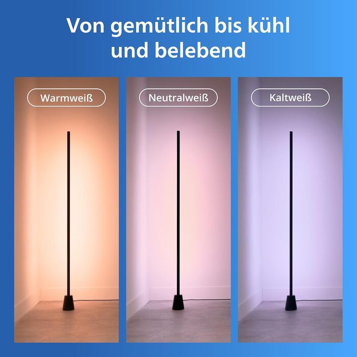 Розумна торшерна лампа Philips Hue Gradient, чорна