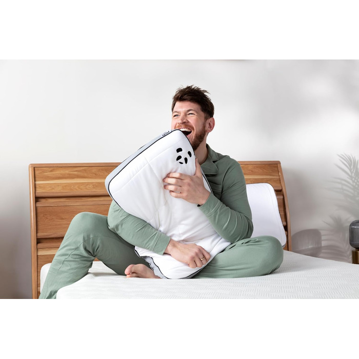 Гібридна бамбукова подушка Panda мякий, дихаючий бамбуковий чохол, ортопедична піна з ефектом памяті Lyocell