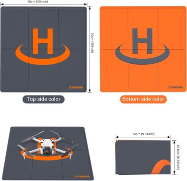 Універсальний швидко складаний посадковий майданчик для дронів Dji Mini 4K / DJI Air3 / Mini 4 Pro / Mini 3 Pro / Mini 2 / DJI FPV, аксесуари для дронів (50см), 50