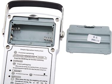 Електронні ваги для рибальських гачків, цифрові підвісні ваги, місткість 50 кг, з підсвічуванням РК-дисплея, 7-дюймовий багатофункціональний пристрій для риболовлі, подорожей, використання, включає температурний годинник, калькулятор, кран