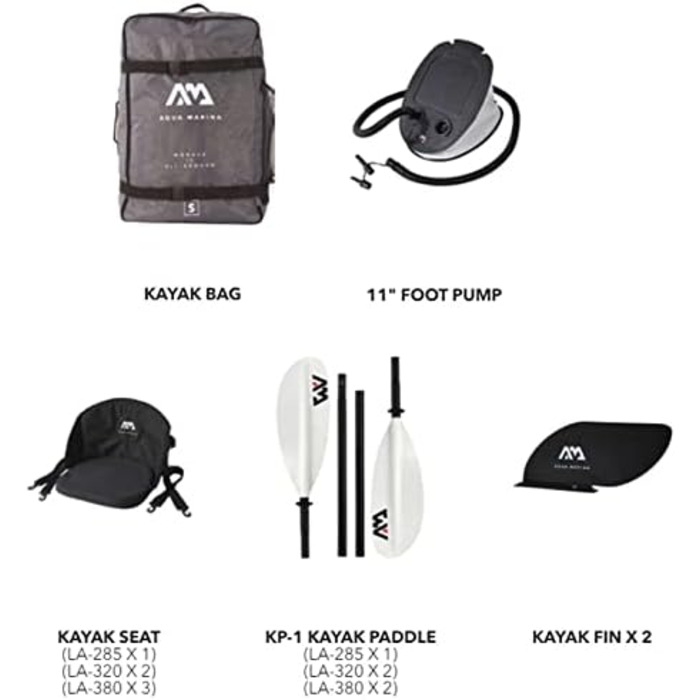 Надувний каяк-комплект для 2-3 осіб Laxo-380 2022 12&396&39 каное-велосипед з веслом, насосом, рюкзаком 380 x 90 см