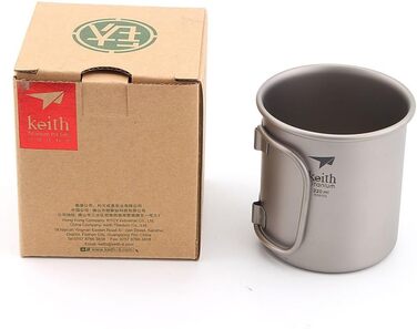 Складані титанові чашки для води, напої, кемпінгові чашки без кришки, надлегкі портативні туристичні кружки 40 г 220 мл, 3200