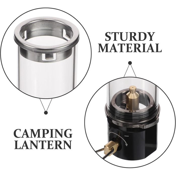 Багатофункціональний пропановий газовий ліхтар, кемпінговий ліхтар, портативний газовий ліхтар для вулиці, чорний, яскраве освітлення намету для подорожей та надзвичайних ситуацій