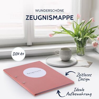 Папка для сертифікатів пастельна папка для документів DIN A4, папка для документів з кришкою, що загвинчується, і 12 прозорими кишенями, папка з лляної структури з 12 рукавами, приблизно 24 x 31,5 x 2 см (рожева), 36113