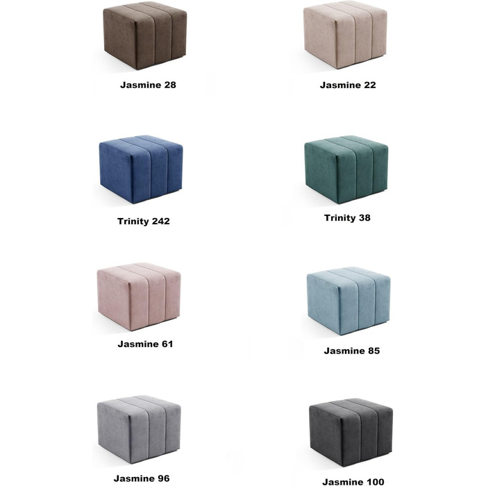 Пуф LIKMA, Табурет Брудний Рожевий 46x35x46 см, Оксамитове сидіння з 3D-ефектом, Пуф для ніг, Пуф-табурет, М&39який табурет, Сучасна лавка, Лавка для коридору, Пуф. Тканина Жасмин 61 Брудний Рожевий (Жасмин 61)