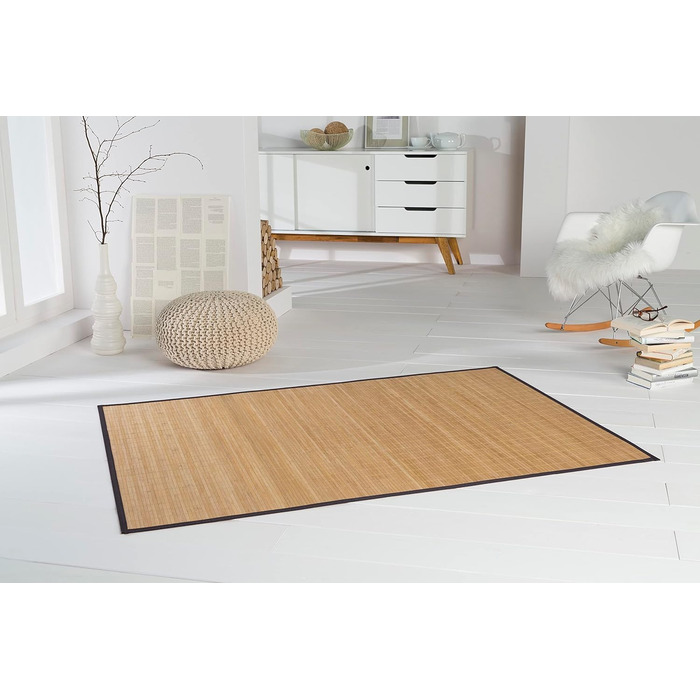Килим DE-COMmerce з бамбука HIGHQ з бамбукової доріжки з бордюром, нековзний, 70x140 см