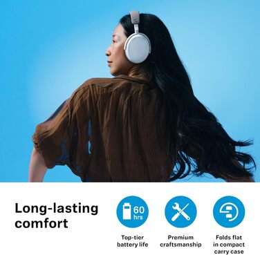 Бездротові навушники Sennheiser MOMENTUM 4 з Bluetooth - з адаптивним шумозаглушенням для кришталево чистого звучання дзвінків - 6