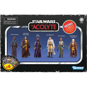 Ретро-колекція Star Wars The Acolyte Multipack, фігурки 6 шт. , масштаб 9,5 см