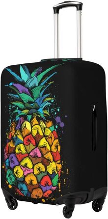 Чохол для валізи Яскравий ананас, міцний захист для багажу, підходить для валіз розміром 45.7-81.3 см, розмір XL, чорний, екстра-великий