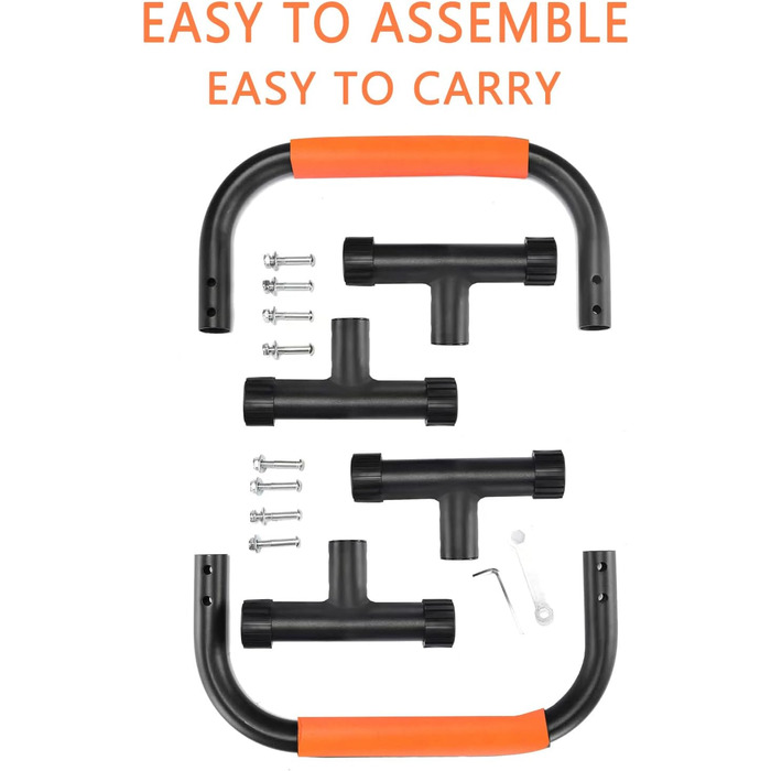 Нековзні паралети, сталеві перекладини для стійки на руках середньої ваги, ручки 42 см, обладнання для калістеніки для домашнього фітнесу, стійки на руках та віджимання