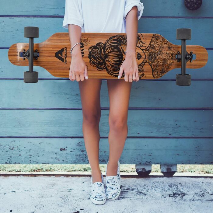 Лонгборд Apollo Weird Pro Cruiser бамбук + склопластик Flex 2 ABEC-9 40" × 9" повний компліт для підлітків дорослих професійний круїзер карвінг фрірайд оригінал Німеччина 2025