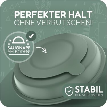 Дитячий набір посуду з нержавіючої сталі mamou, 6 предметів Тарілка та миска з кришкою, столові прибори та нагрудник Без бісфенолу А, гігієнічний та несмачний Екологічний та довговічний Дитячий та малюковий колір