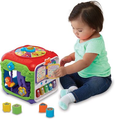 Інтерактивний ігровий куб з музикою, фігурами та рухомими елементами Для дітей віком 12-36 місяців