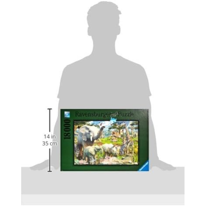 У водопою&quot - пазл 18000 елементів (276x192 см), 17823 - David Penfound &quot