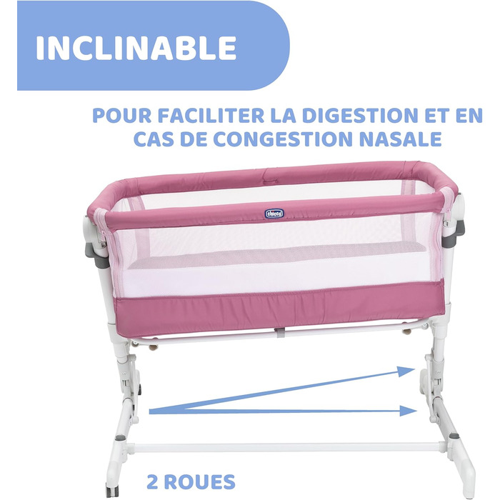 Дитяче ліжечко для новонароджених, Спільне ліжечко, Компактне закриття, Портативне, Складані засувки, Регульована висота, В комплекті матрац та дорожня сумка, Рожева орхідея, 2Me Pop Up