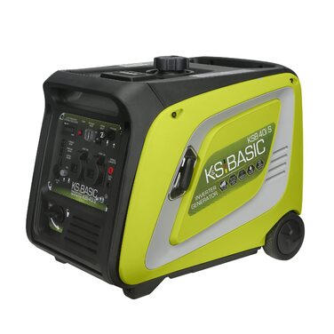 Інверторний генератор KSB 40i S, генератор потужністю 3900 Вт, електронне перетворення електричної енергії, аварійний генератор з двигуном Euro 5, 2 розетки Schuko 230 В, світлодіодний дисплей, режим ECO