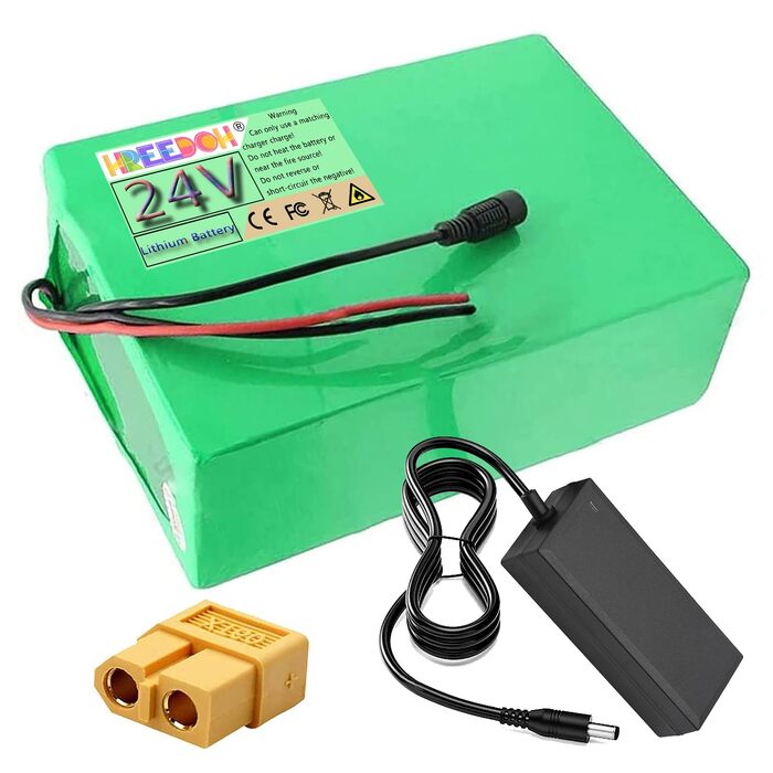 Літій-іонний акумулятор, 24 В, літієва батарея, 5 Аг, 7,5 Аг, 10 Аг, 12,5 Аг, 15 Аг, 17,5 Аг, 20 Аг, акумуляторна батарея із зарядним пристроєм для двигуна потужністю 0500 Вт, 24 В (25,2 В) 15 Аг 24 В (25,2 В) 15 Аг