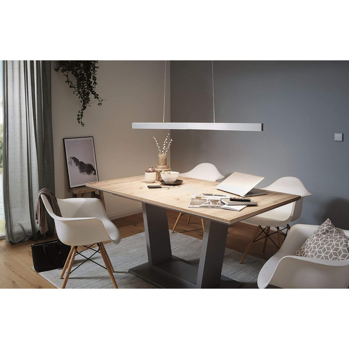 Розумна підвісна LED-лампа Paulmann SmartHome Zigbee Aptare, 18 Вт, 2700 К, метал, шліфований алюміній, стельовий світильник