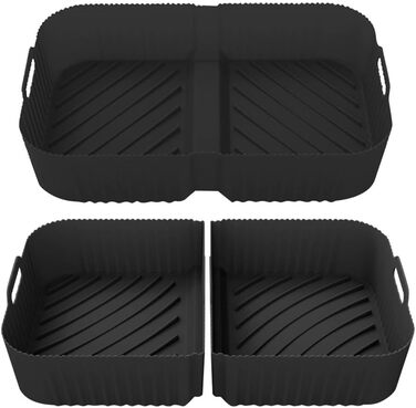 Аксесуари для фритюрниці NAVESO для шухляди Ninja Foodi Flexdrawer 10.4 л AF500DE, 3 шт. и аксесуарів для силіконової форми для фритюрниці, аксесуари для фритюрниці для двозонної аерофритюрниці, аксесуари для фритюрниці