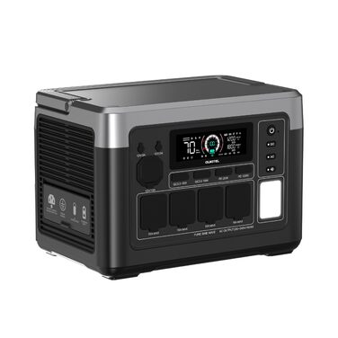 Портативна зарядна станція OUKITEL P1000 Plus, акумулятор LiFePO4 ємністю 1024 Втгод, сонячний генератор потужністю 1800 Вт, швидка зарядка від 0 до 80 за 45 хвилин для кемпінгу, кемперів та відключень електроенергії