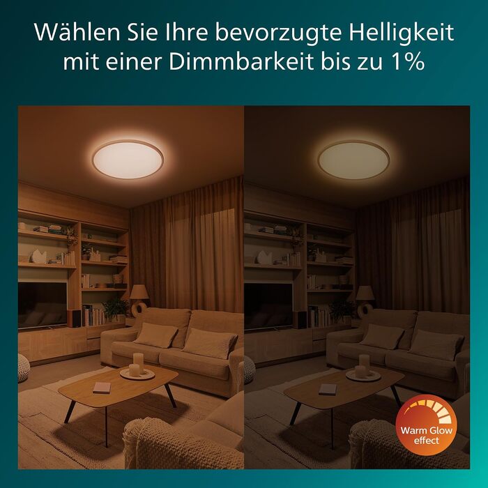 Стеля LED-світильник Philips Superslim з пультом керування, 29,1 см, білий