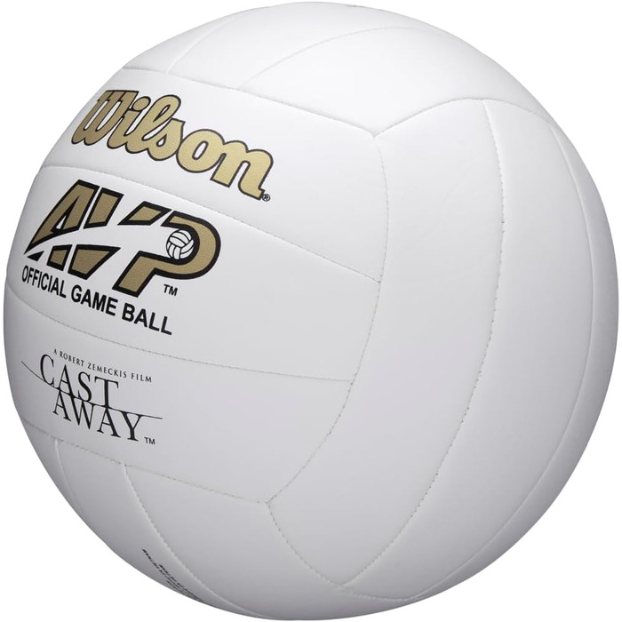 Волейбольний м'яч WILSON "MR Castaway" (Офіційний дизайн "Викинутий з землі"), Розмір 5, 18 панелей, Машинний шов, Білий