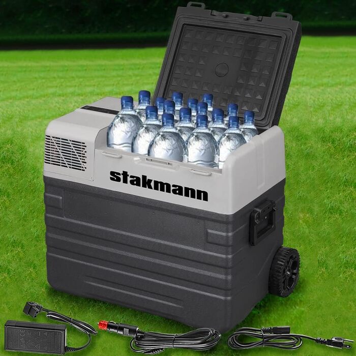 Переносний холодильник з компресором, 12 В, 220 В, холодильна камера на колесах, AC-DC 12/24 В, ідеально підходить для автомобіля,