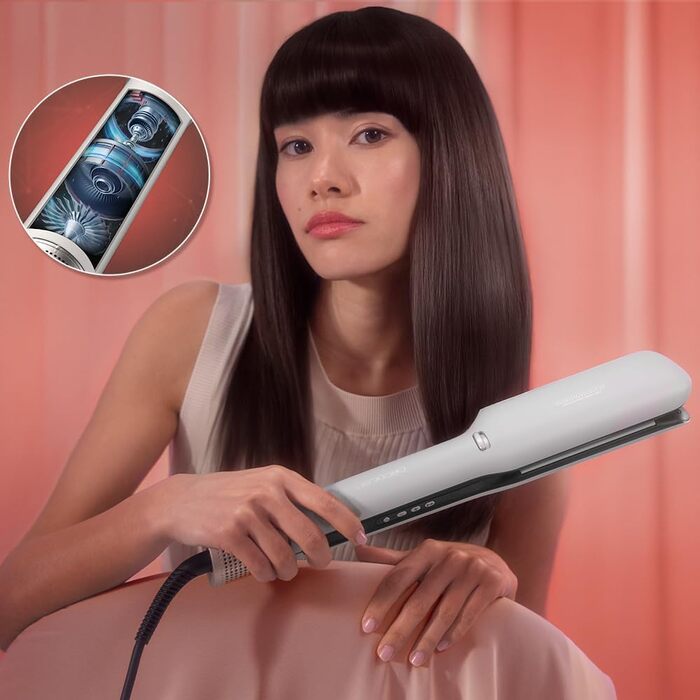 Стайлер для волосся Cecotec AirLisse Black випрямляч з функцією обдуву, 3 режими, чорний