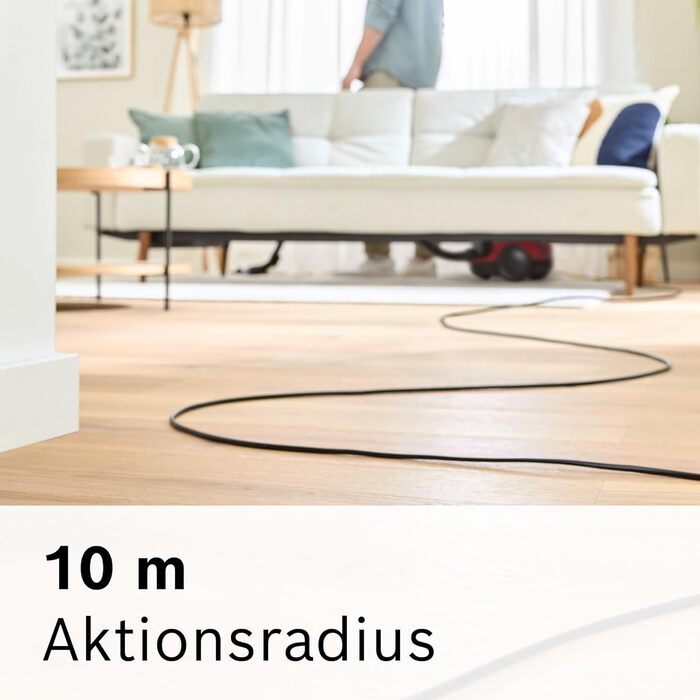 Безмішковий пилосос Bosch серії 4 BGS21CAR, гігієнічний фільтр, 10-річна гарантія на двигун, XXL насадка для оббивки, XXL насадка