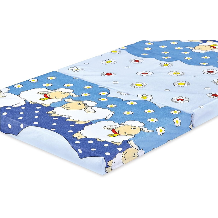 Складаний матрац для подорожнього ліжечка Bambini, 120x60 см, малюнок овечки