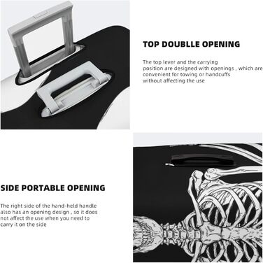 Чохол для валізи Totenkopf, міцний захист для багажу розміром 45.7-81.3 см, XL, чорний