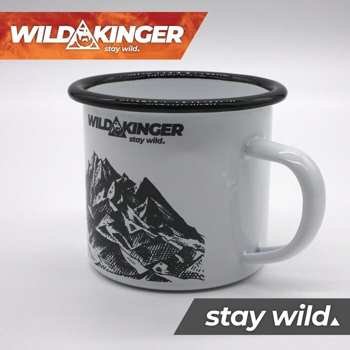 Емальована кружка Wildkinger Mountains Cup Outdoor Camping Cafe Chicken White 350 мл