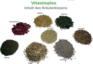 Трав&39яна подушка з 8 різними лікарськими травами, такими як хміль, меліса, фенхель, м&39ята, пелюстки троянд, лаванда, ісоп, чебрець, чохол можна прати, мотив 143 (мак) приблизно 20x24 см