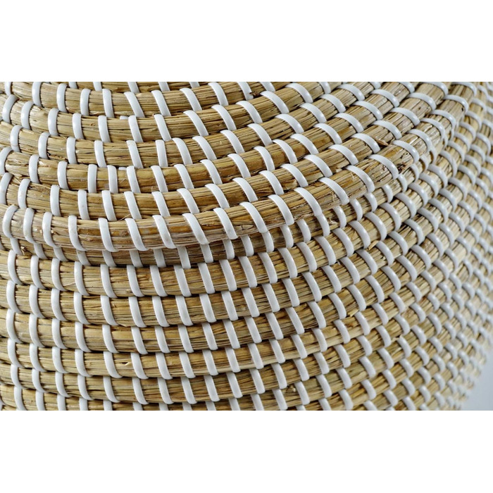 Кошик Kobolo з морською змією - Ø 32 см В 34 см - Коричневий - Плетений кошик для зберігання з кришкою - Декоративний універсальний кошик для білизни, іграшок та організації - Маленький кошик для аксесуарів